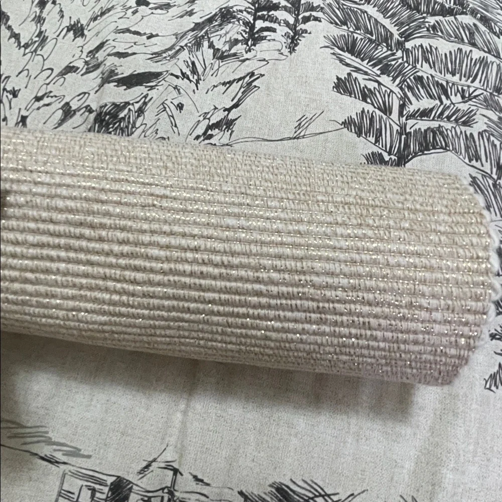 Riviera Cotton Table Runner 14x90 in Natural & Champagne - NEW